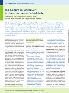 BEL-Geburt im Vierf&uuml;&szlig;ler: interventionsarme