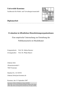 Evaluation in öffentlichen - KOPS Konstanz