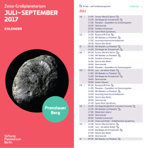 juli–september 2017 - Stiftung Planetarium Berlin