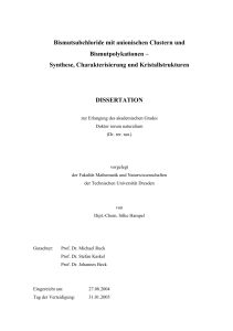 Bismutsubchloride mit anionischen Clustern und