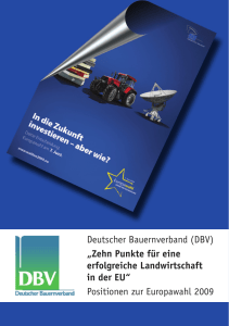 Deutscher Bauernverband (DBV) „Zehn Punkte für eine erfolgreiche