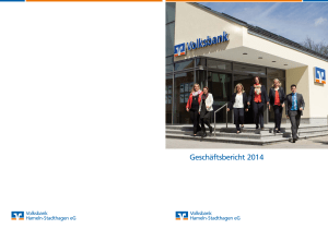 Geschäftsbericht 2014 - Volksbank Hameln