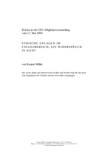 Referat an der GEF-Mitgliederversammlung vom 12. Mai 2004