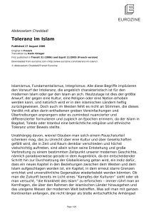 Toleranz im Islam