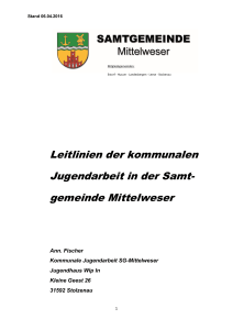 Leitlinien der kommunalen Jugendarbeit in der Samt