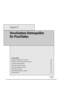 Verschiedene Datenquellen für PivotTables - EDV