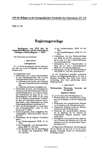 Regierungsvorlage - Österreichisches Parlament