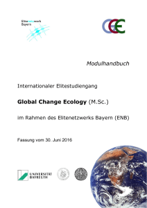 Modulhandbuch Global Change Ecology (M.Sc.)