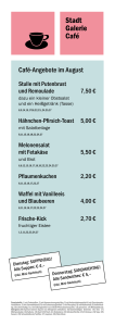 Caf&eacute;-Angebote im August