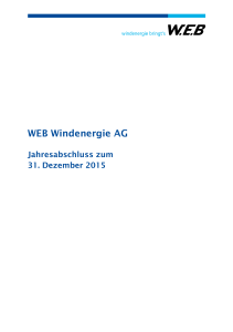 Jahresabschluss WEB Windenergie AG 2015
