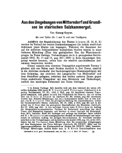 Aus den Umgebungen von Mitterndorf und Grundl