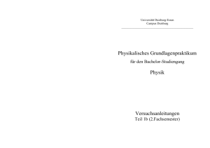 Physik 1b - an der Universität Duisburg