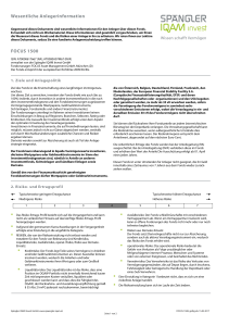 Wesentliche Anlegerinformation FOCUS 1500