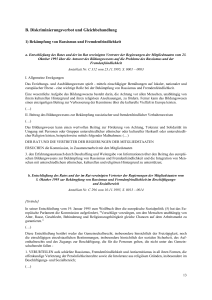 B. Diskriminierungsverbot und Gleichbehandlung