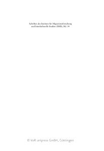Schriften des Instituts f&uuml;r Migrationsforschung und