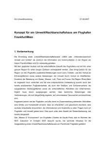 Konzept für ein Umwelt/Nachbarschaftshaus am Flughafen Frankfurt