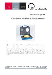 Gebrauchsanweisung 666328 Probennahmekoffer f&uuml;r