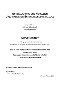 Untersuchung und Vergleich UML-basierter Entwicklungswerkzeuge