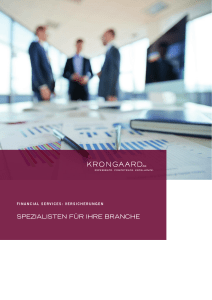 KRONGAARD AG - Branchenbroschüre Financial Services