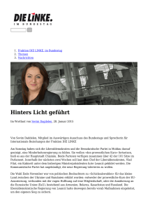 Hinters Licht geführt: Fraktion DIE LINKE. im Bundestag