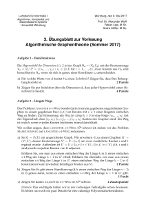 3. Übungsblatt zur Vorlesung Algorithmische
