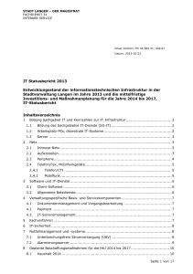 IT Statusbericht 2013 Entwicklungsstand der