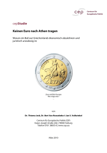 cepStudie Keinen Euro nach Athen tragen