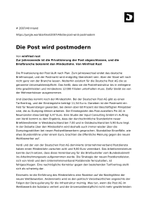 Die Post wird postmodern