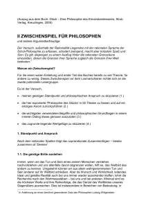 II ZWISCHENSPIEL FÜR PHILOSOPHEN