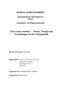 BAKKALAUREATSARBEIT Ulcus cruris venosum – Genese