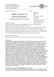 Religion in Kriminal- und Verschwörungsliteratur