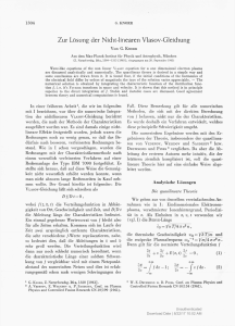 Zur Lösung der Nicht-linearen Vlasov-Gleichung