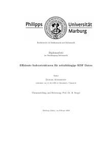 Diplomarbeit Effiziente Indexstrukturen für zeitabhängige RDF Daten