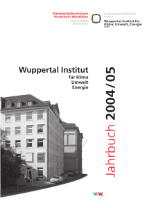 Wuppertal Institut: Jahrbuch 2004/2005