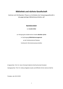 Bibliothek und n&auml;chste Gesellschaft