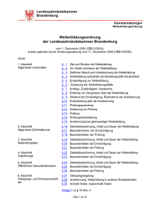 Weiterbildungsordnung bis 2016