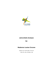 astrovitalis-Analyse für Madonna Louise Ciccone