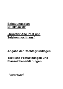 Bebauungsplan Nr. III/3/67.02 „Quartier Alte Post und