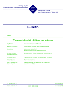 Bulletin - Vereinigung der Schweizerischen Hochschuldozierenden