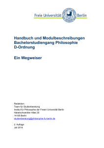 Handbuch mit Modulbeschreibungen