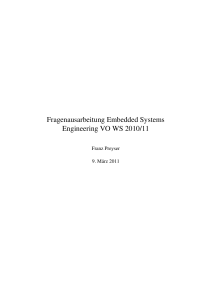 Fragenausarbeitung Embedded Systems Engineering VO