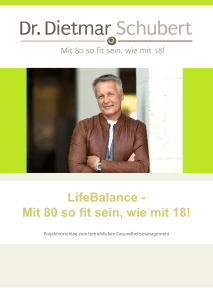 LifeBalance - Mit 80 so fit sein, wie mit 18!