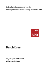 Beschlussbuch AfB-Bundeskonferenz 2012