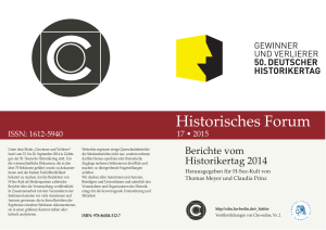 Berichte vom Historikertag 2014. (Historisches Forum 17)