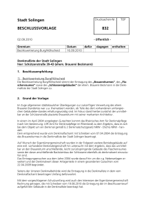 832 - Beschlussvorlage - im Ratsportal Solingen