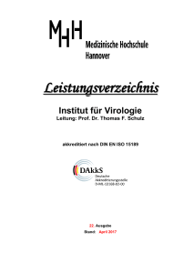Leistungsverzeichnis - Medizinische Hochschule Hannover