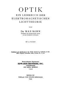 ein lehrbuch der elektromagnetischen lichttheorie dr