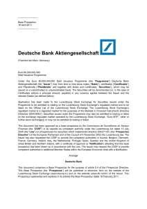 Deutsche Bank Aktiengesellschaft