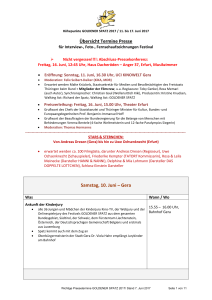 &Uuml;bersicht Termine Presse Samstag, 10. Juni &ndash; Gera