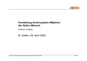 Archivsystem AMphora der Aktion Mensch